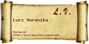 Lurz Veronika névjegykártya